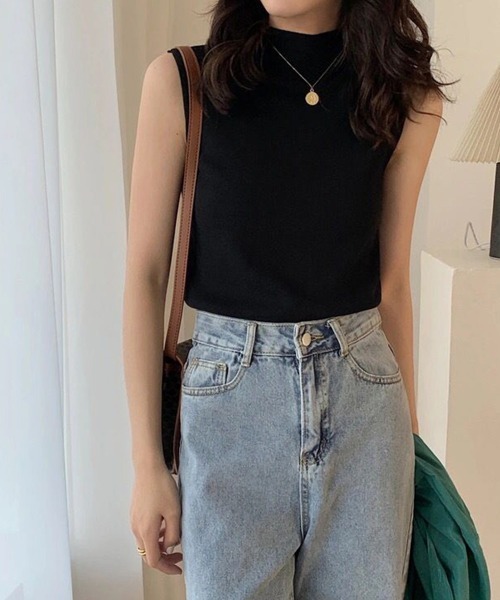 Miniministore(ミニミニストア)の「タンクトップ プチハイネック レディース(タンクトップ・レディース・ベージュ/イエロー/ホワイト/ブラック/グレー・FREE)」の7枚目の写真