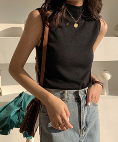 Miniministore(ミニミニストア)の「タンクトップ プチハイネック レディース(タンクトップ・レディース・ベージュ/イエロー/ホワイト/ブラック/グレー・FREE)」の11枚目の写真