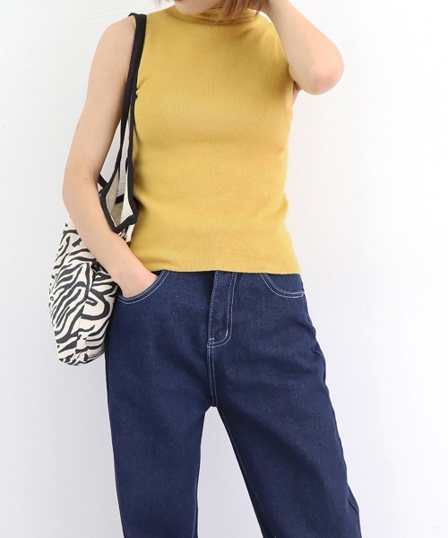 Miniministore(ミニミニストア)の「タンクトップ プチハイネック レディース(タンクトップ・レディース・ベージュ/イエロー/ホワイト/ブラック/グレー・FREE)」の18枚目の写真