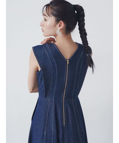 LAGUNAMOON（ラグナムーン）の「フレアデニムワンピース（ワンピース・レディース・ブラック/インディゴブルー・MEDIUM/SMALL）」の21枚目の写真