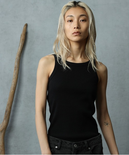 paradigm（パラダイム）の「コットン100%アメスリリブタンク（タンクトップ・レディース・ホワイト/ライトグレー/ブラック系その他・MEDIUM/SMALL）」の2枚目の写真