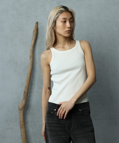 paradigm（パラダイム）の「コットン100%アメスリリブタンク（タンクトップ・レディース・ホワイト/ライトグレー/ブラック系その他・MEDIUM/SMALL）」の5枚目の写真