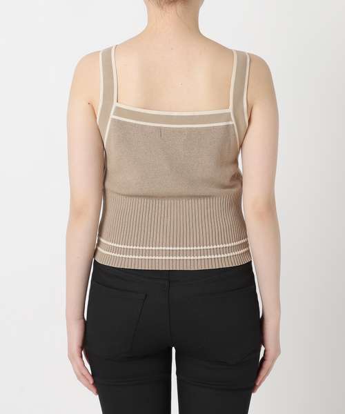 JOURNAL STANDARD（ジャーナルスタンダード）の「【KIARIS vintage＆closet×JS】ニットキャミソール（キャミソール・レディース・ライトグレー/ブラウン・FREE）」の6枚目の写真