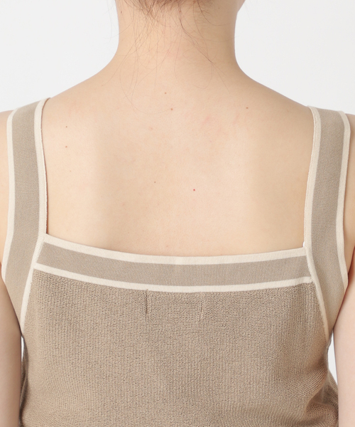 JOURNAL STANDARD（ジャーナルスタンダード）の「【KIARIS vintage＆closet×JS】ニットキャミソール（キャミソール・レディース・ライトグレー/ブラウン・FREE）」の8枚目の写真