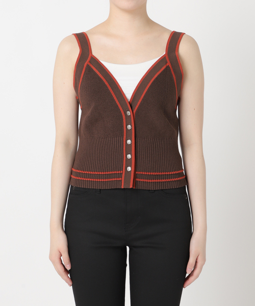 JOURNAL STANDARD（ジャーナルスタンダード）の「【KIARIS vintage＆closet×JS】ニットキャミソール（キャミソール・レディース・ライトグレー/ブラウン・FREE）」の14枚目の写真