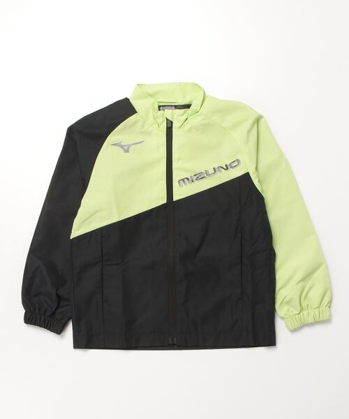 MIZUNO(ミズノ )の「ミズノ JRウィンドブレーカージャケット_(ナイロンジャケット・キッズ・ブラック×グリーン/ブルー・120cm/160cm/150cm/140cm/130cm)」の2枚目の写真