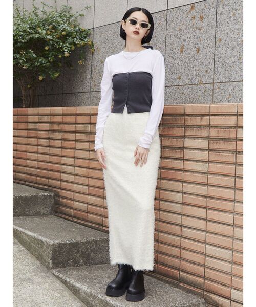 VEQUM(VEQUM)の「【VEQUM】SKIN FIT LONG TOP(Tシャツ/カットソー・レディース・グレー/ホワイト/ブラック/その他・FREE)」の13枚目の写真