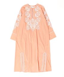 VOIL EMB KAFTAN DRESS
