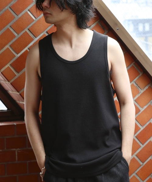 ８(eight)（エイト）の「ワッフルタンクトップ（タンクトップ・メンズ・ブラック系その他3/ブラック系その他2/ホワイト系その他3/ホワイト系その他2/ブラック系その他/ホワイト系その他・MEDIUM/LARGE）」の5枚目の写真