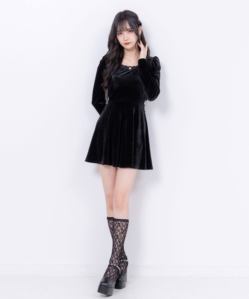 DearMyLoveMillor（ディアマイラブミラー）の「クラシカルミニドレス（ワンピース・レディース・ホワイト/ブラック・MEDIUM/LARGE/LL）」の2枚目の写真