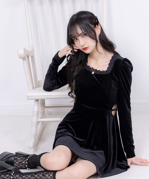 DearMyLoveMillor（ディアマイラブミラー）の「クラシカルミニドレス（ワンピース・レディース・ホワイト/ブラック・MEDIUM/LARGE/LL）」の21枚目の写真