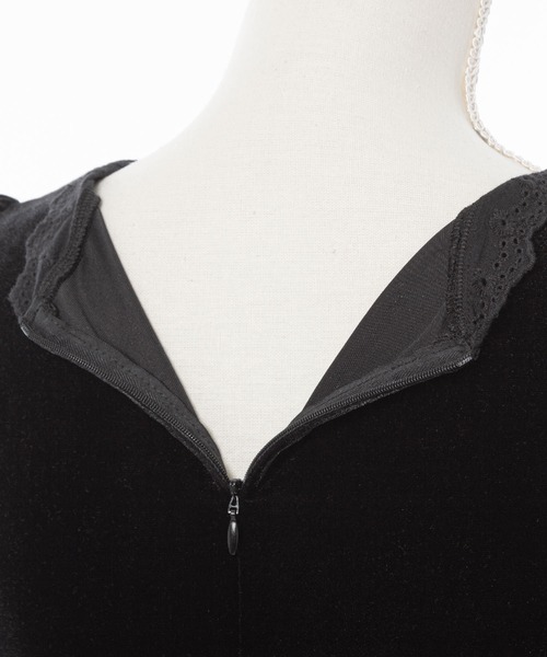 DearMyLoveMillor（ディアマイラブミラー）の「クラシカルミニドレス（ワンピース・レディース・ホワイト/ブラック・MEDIUM/LARGE/LL）」の6枚目の写真