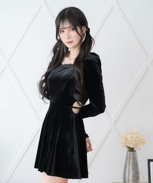 ETEREVE クラシカルミニワンピース ダーリッチ Darich クラシカルボウタイツイードミニワンピース