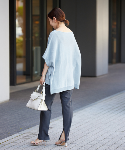 セール】《追加》コットンギマポンチョプルオーバー（ニット/セーター