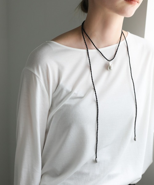 select MOCA（セレクトモカ）の「バロックパールコードチョーカー（ネックレス・レディース・ブラック・FREE）」の5枚目の写真