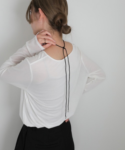 select MOCA（セレクトモカ）の「バロックパールコードチョーカー（ネックレス・レディース・ブラック・FREE）」の6枚目の写真