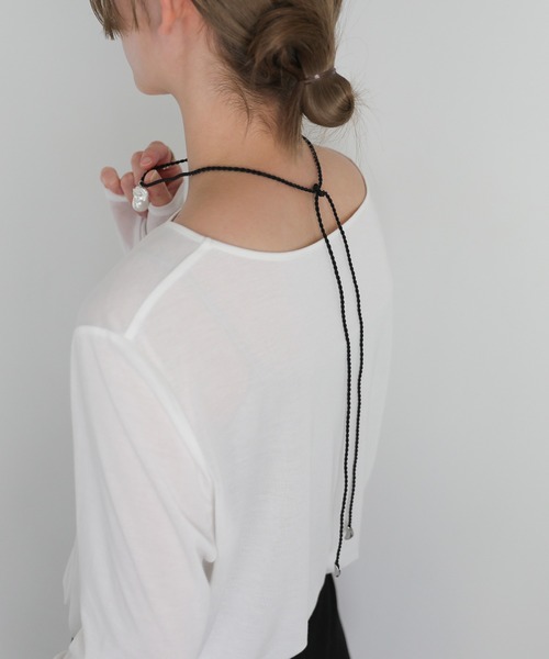 select MOCA（セレクトモカ）の「バロックパールコードチョーカー（ネックレス・レディース・ブラック・FREE）」の12枚目の写真