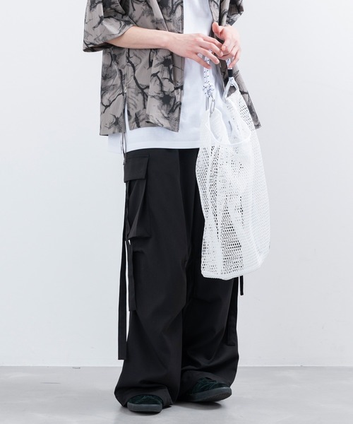 OUTDOOR PRODUCTS(アウトドアプロダクツ)の「【OUTDOOR/アウトドアプロダクツ】j.n.r.d/メッシュショッパーバッグ(ハンドバッグ・メンズ・ホワイト/ブラック/グレー・FREE)」の13枚目の写真