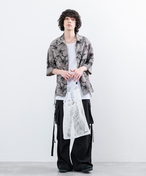 OUTDOOR PRODUCTS(アウトドアプロダクツ)の「【OUTDOOR/アウトドアプロダクツ】j.n.r.d/メッシュショッパーバッグ(ハンドバッグ・メンズ・ホワイト/ブラック/グレー・FREE)」の14枚目の写真