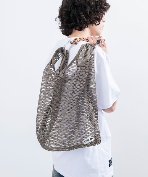 OUTDOOR PRODUCTS(アウトドアプロダクツ)の「【OUTDOOR/アウトドアプロダクツ】j.n.r.d/メッシュショッパーバッグ(ハンドバッグ・メンズ・ホワイト/ブラック/グレー・FREE)」の16枚目の写真