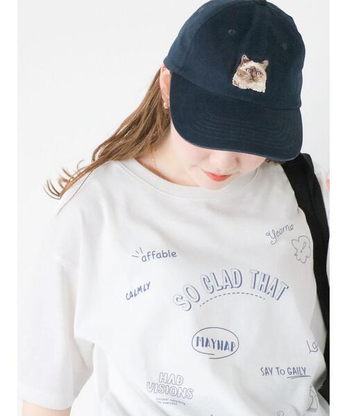 ehka sopo（エヘカソポ）の「アニマル刺繍キャップ（ハット・レディース・チャコールグレー/キナリ/ネイビー/ベージュ・F）」の13枚目の写真