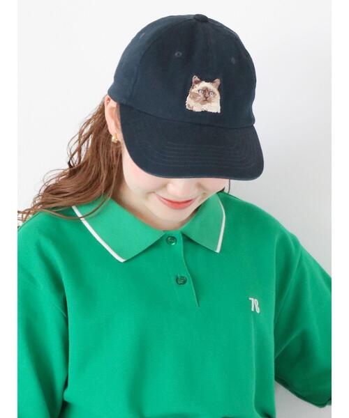 ehka sopo（エヘカソポ）の「アニマル刺繍キャップ（ハット・レディース・チャコールグレー/キナリ/ネイビー/ベージュ・F）」の15枚目の写真