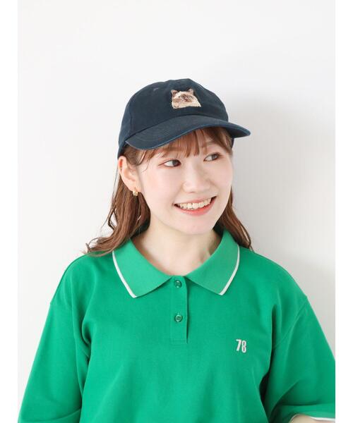 ehka sopo（エヘカソポ）の「アニマル刺繍キャップ（ハット・レディース・チャコールグレー/キナリ/ネイビー/ベージュ・F）」の16枚目の写真