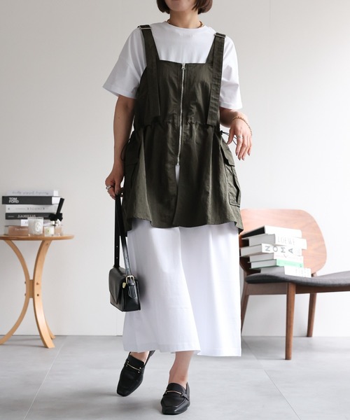 ap retro（アプレトロ）の「【USAコットン】リラクシーロングTeeワンピース / ピグメント加工ワンピース《動画あり》（ワンピース・レディース・ホワイト/グレー/ブラック/グレイッシュベージュ/ブラック系その他・FREE）」の13枚目の写真