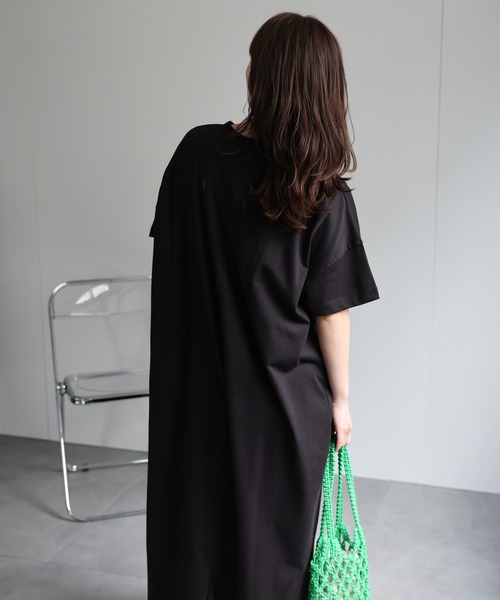 セール】【USAコットン】ビックシルエットTシャツワンピース