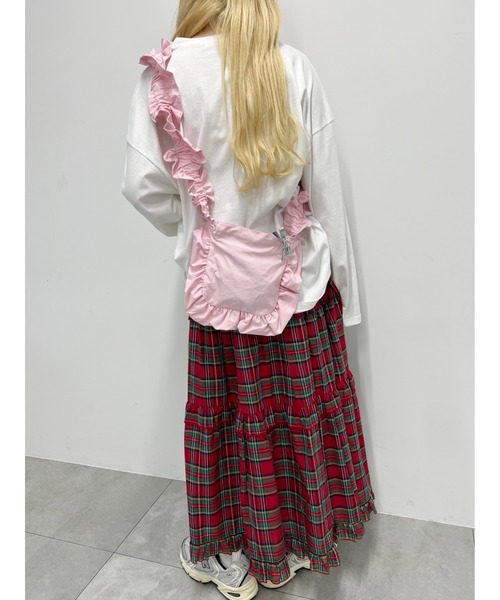 WC(ダブル シー)の「クシュクシュフリルショルダー(ショルダーバッグ・レディース・ピンク/ブラック/ホワイト・FREE)」の13枚目の写真