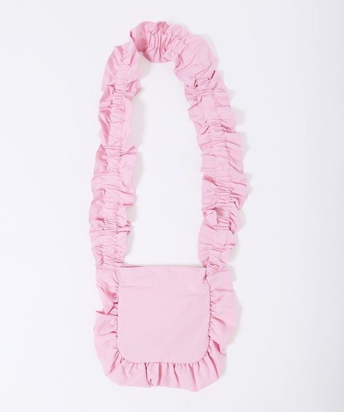 WC(ダブル シー)の「クシュクシュフリルショルダー(ショルダーバッグ・レディース・ピンク/ブラック/ホワイト・FREE)」の14枚目の写真