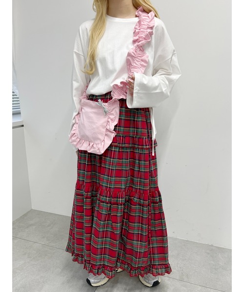 WC(ダブル シー)の「クシュクシュフリルショルダー(ショルダーバッグ・レディース・ピンク/ブラック/ホワイト・FREE)」の9枚目の写真