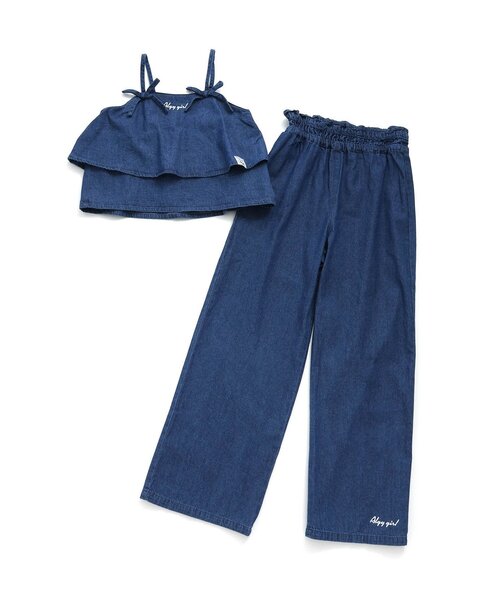 algy(アルジー)の「【2WAY・上下セット】オールインワン風セットアップ(つなぎ/オールインワン・キッズ・インディゴブルー/ブラック・XX-SMALL/X-SMALL/MEDIUM/SMALL)」の15枚目の写真