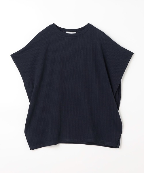 NICOLE white（ニコルホワイト）の「ランダムリブプ カットソープルオーバー（Tシャツ/カットソー・レディース・ネイビー/イエロー/ブラック/オフホワイト/グレー・FREE）」の13枚目の写真
