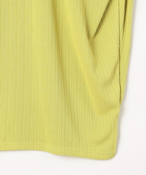 NICOLE white（ニコルホワイト）の「ランダムリブプ カットソープルオーバー（Tシャツ/カットソー・レディース・ネイビー/イエロー/ブラック/オフホワイト/グレー・FREE）」の17枚目の写真