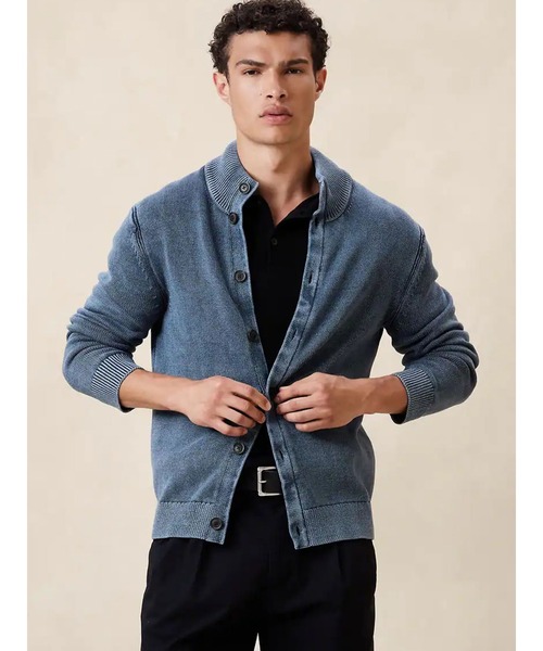 BANANA REPUBLIC FACTORY STOREガーメントダイ モックネックカーディガン