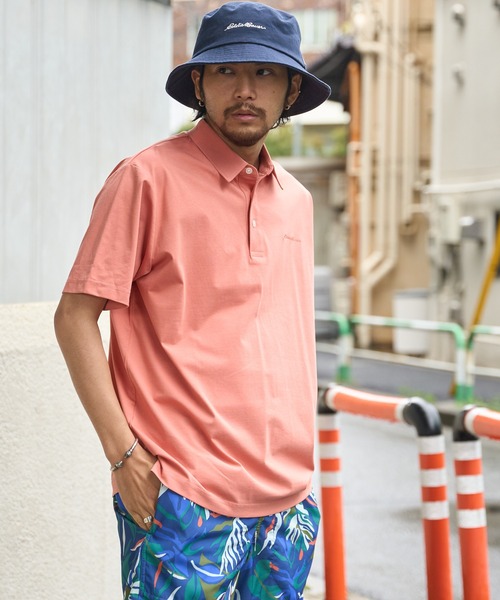Eddie Bauer(エディーバウアー)の「半袖コットン ジャージーポロ(ポロシャツ・メンズ・サックスブルー/ブラック/ダークオレンジ/ホワイト・M/XXL/XL/L/S)」の4枚目の写真