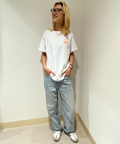ムラサキスポーツ(ムラサキスポーツ)の「ALOHA PEOPLE/アロハピープル 半袖 Tシャツ バックプリント サークル MOAP24SL006(Tシャツ/カットソー・レディース・ホワイト×ブルー/ホワイト×ピンク・L/M)」の14枚目の写真