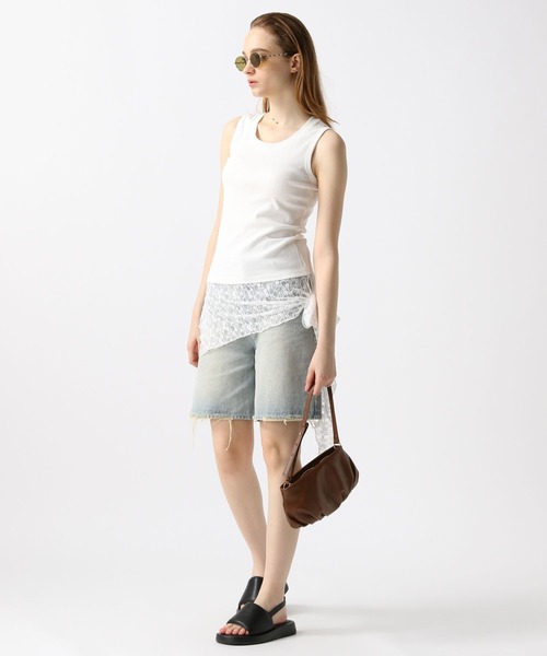 FOREVER 21（フォーエバー トゥエンティーワン）の「レースドッキングタンク（タンクトップ・レディース・ブラック/オフホワイト・SMALL/MEDIUM）」の10枚目の写真