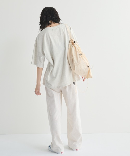 MERLOT（メルロー）の「ストライプイージーパンツ（その他パンツ・レディース・ベージュ/グリーン/ブルー・FREE）」の8枚目の写真