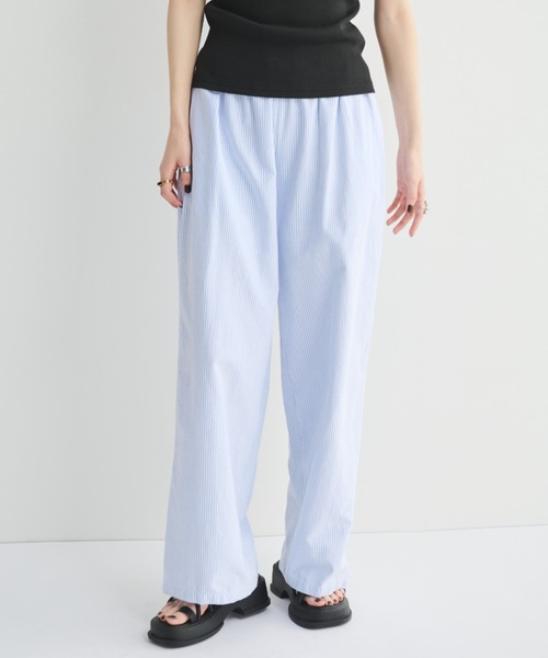 MERLOT（メルロー）の「ストライプイージーパンツ（その他パンツ・レディース・ベージュ/グリーン/ブルー・FREE）」の22枚目の写真