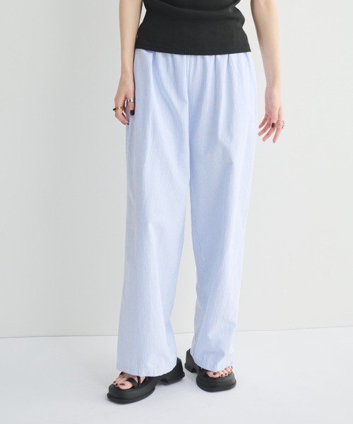 MERLOT（メルロー）の「ストライプイージーパンツ（その他パンツ・レディース・ベージュ/グリーン/ブルー・FREE）」の20枚目の写真