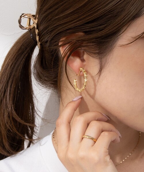 NOLLEY’S（ノーリーズ）の「ガタメタルビーズNEWイヤリング（イヤリング・レディース・シルバー/ゴールド・FREE）」の4枚目の写真