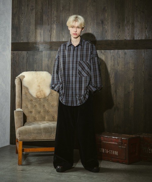 CASPER JOHN（キャスパージョン）の「Check over shirts/チェックオーバーシャツ（シャツ/ブラウス・メンズ・ブラック/グリーン/ブラウン/ホワイト/ダークブラウン・LARGE/MEDIUM/SMALL/X-SMALL）」の12枚目の写真