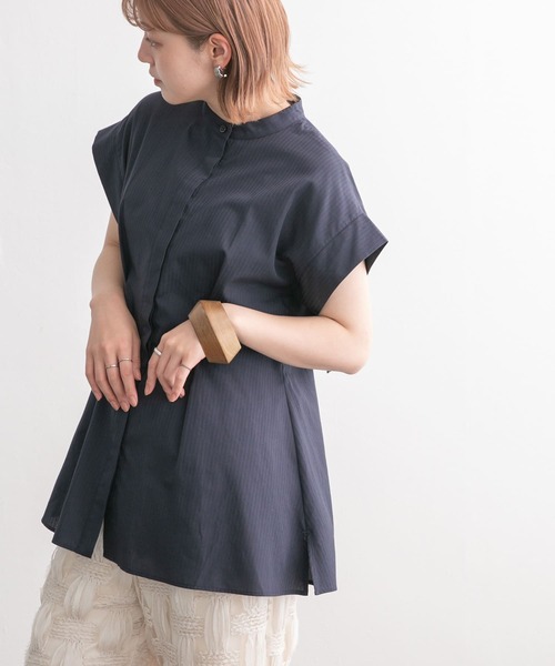 ブラウス シャツ レイヤードスリーブシャツ レディース sakishimatokyo ブラウス シャツ レイヤード風ブラウス