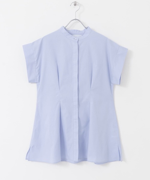 KBF(ケイビーエフ)の「BACKレイヤードスリーブレスブラウス(シャツ/ブラウス・レディース・オフホワイト/ネイビー/ラベンダー・ONE)」の6枚目の写真