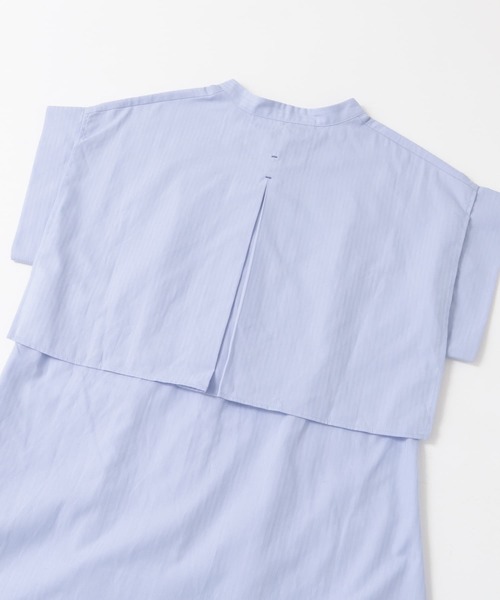 KBF(ケイビーエフ)の「BACKレイヤードスリーブレスブラウス(シャツ/ブラウス・レディース・オフホワイト/ネイビー/ラベンダー・ONE)」の14枚目の写真