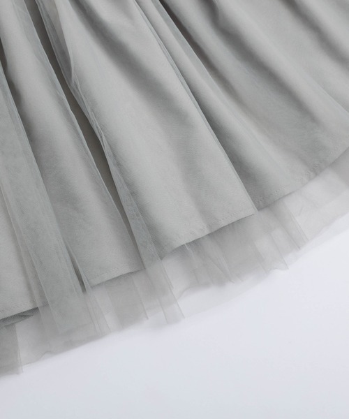 SUGAR BISKET（シュガービスケット）の「チュールドッキングTシャツ（Tシャツ/カットソー・レディース・ホワイト×ブラック/ホワイト×グレー/ブラック×ブラック・フリー）」の16枚目の写真