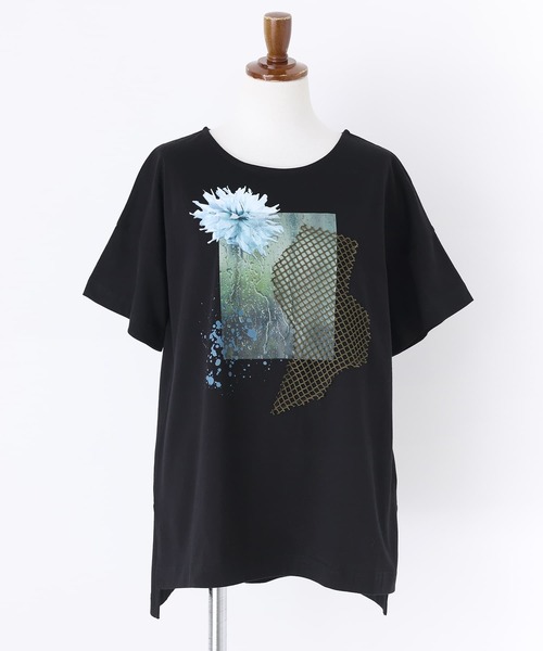 kOhAKU(コハク)の「コラージュプリントTシャツ(Tシャツ/カットソー・レディース・ブラック/オフホワイト・1/2)」の18枚目の写真