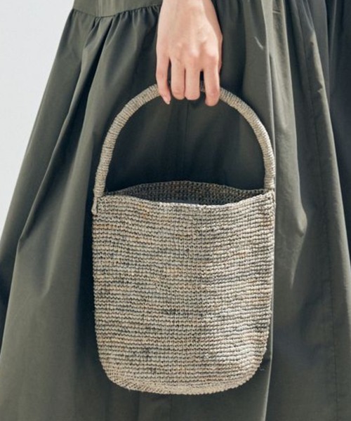 MADE IN MADA（メイドインマダ）の「BARNYARDSTORM / MADE IN MADA(メイド イン マダ) NAIVOバケツバッグ（トートバッグ・レディース・ブラウン/ライトグレー・FREE）」の2枚目の写真